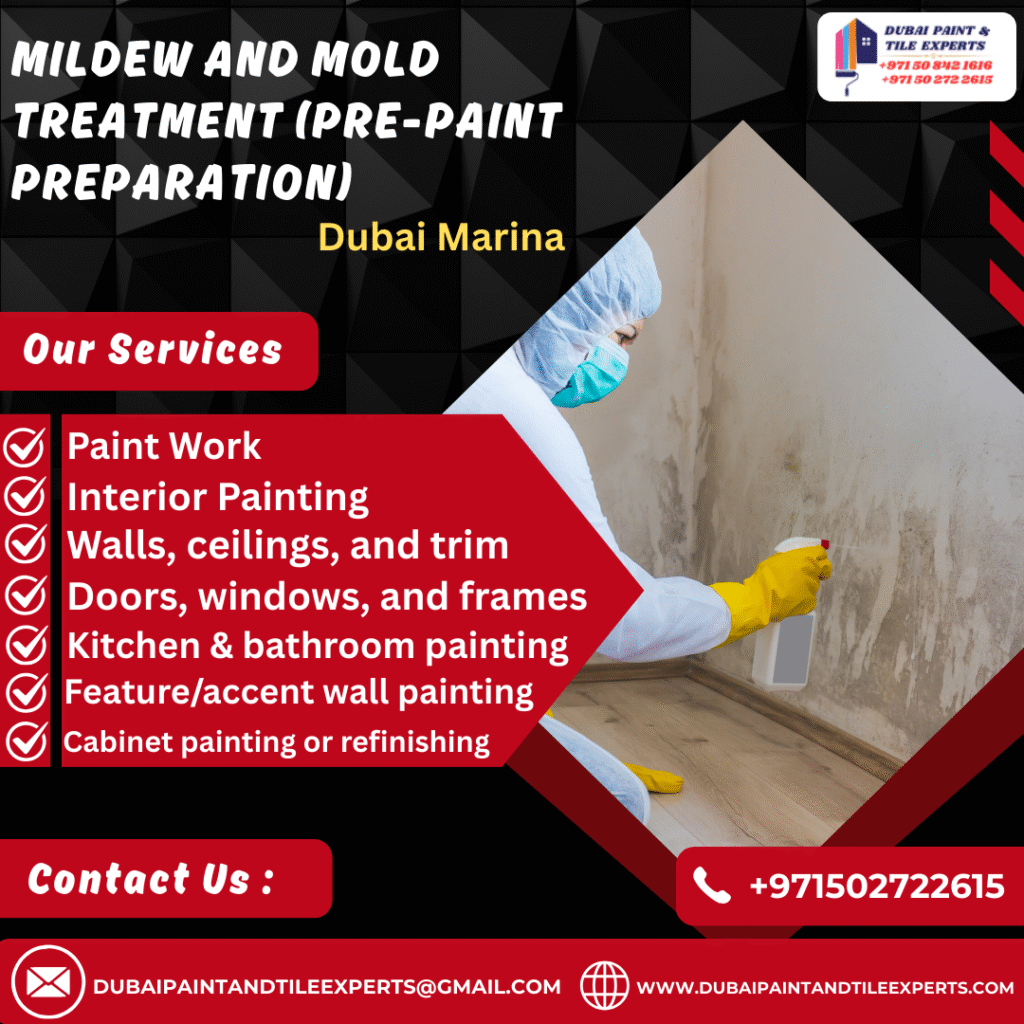 Mildew and Mold Treatment (Pre-Paint Preparation) Dubai Marina – A Complete Guide for Long-Lasting, Beautiful Walls Mildew and mold treatment (pre-paint preparation) Dubai Marina