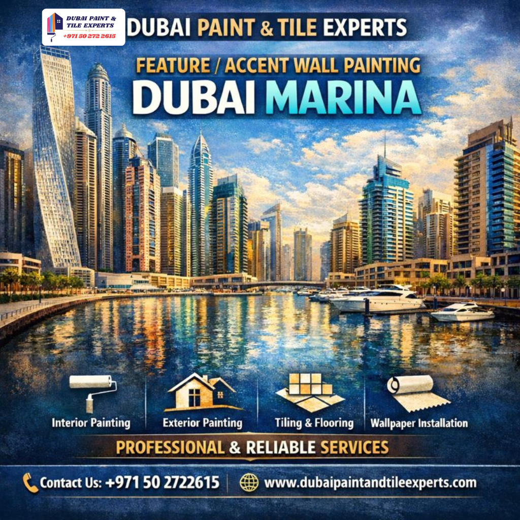 Feature/accent wall painting Dubai Marina | +971502722615 featureaccent wall painting dubai marina