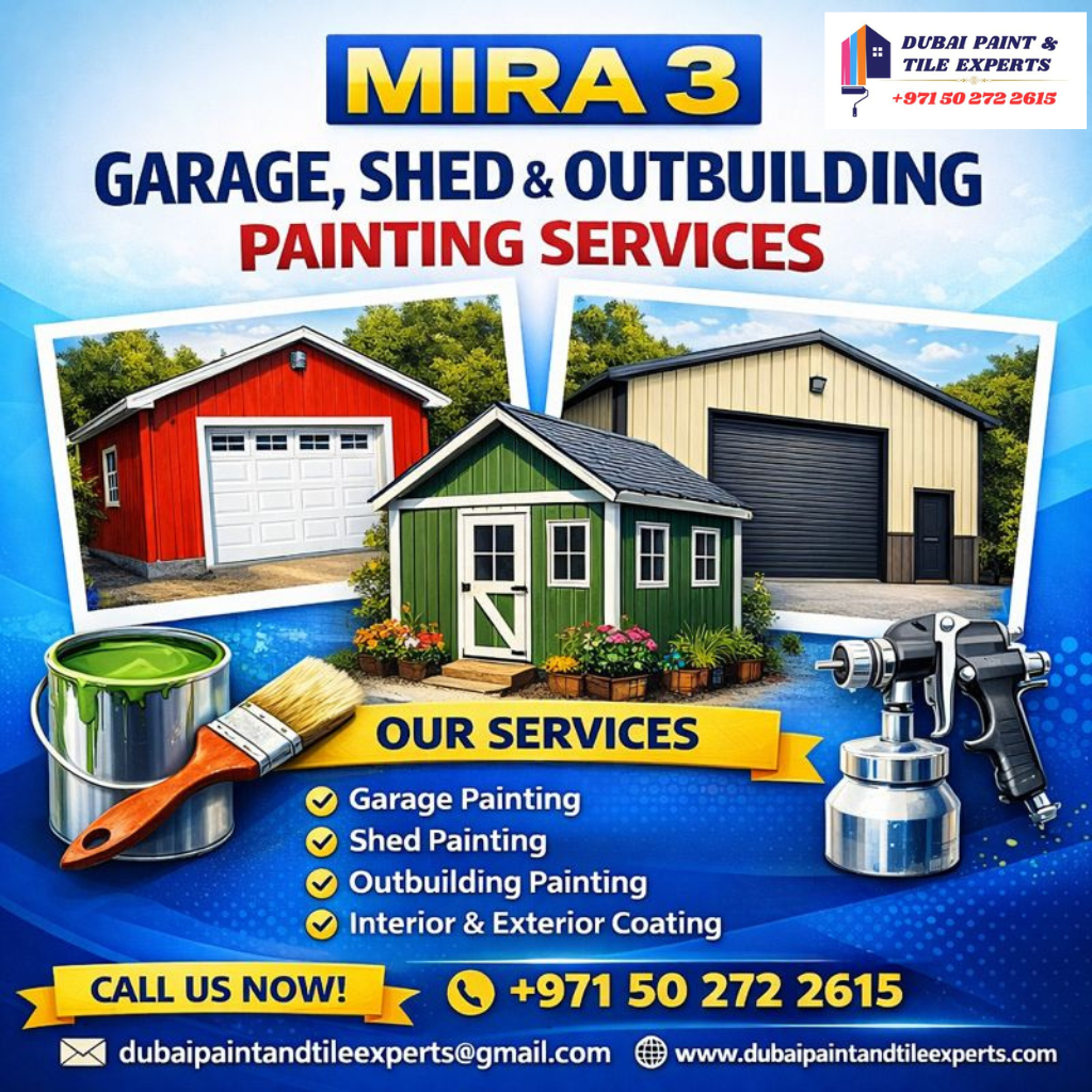 Garage, shed, and outbuilding painting Mira 3 | +971502722615 garage, shed, and outbuilding painting mira 3