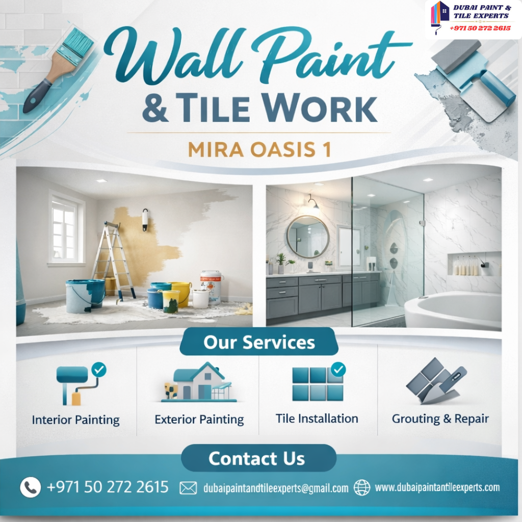 Wall Paint and Tile Work Mira oasis 1 wall paint and tile work mira oasis 1